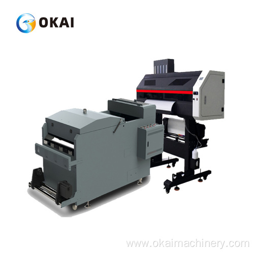 T-shirt printing machine with drying white ink